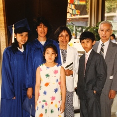 1988 - Stuy HS graduation with Irene's family and my sister Evelyn
