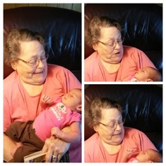 GG holding Angel at 2 weeks 2014