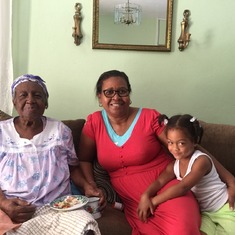 Mama with daughter and great gran