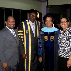 Mom's graduation from NCU with her Ph.D. with Dr. Herbert Thompson, Pauline & Hansel - 2010