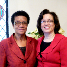 Mom and Hillary at Newark Church - 2013