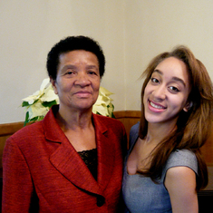 Mom and her granddaughter, Anecia at Newark Church - 2013