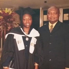 Dad at his Eldest daughter Oby's Graduation - Ghana 