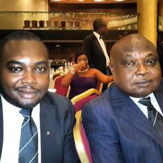 Dad and son,Chuka at an event in Port Harcourt