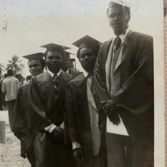 Dad, Uncle Henry and friends at graduation ceremony 