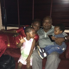 Daddy visiting Nkiru and his Grandkids 