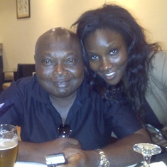 Dad and his daughter Nkiru 