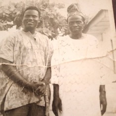 Daddy with his Father Pa. Elisa Ajifowobaje