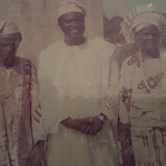 Daddy with his parents Pa Elisa and Madam Omowunmi Ajifowobaje