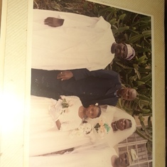 Daddy with Mr and Mrs Ade-Ajayi and he's late brother Engr Abiodun and Little Olamide