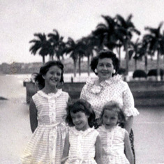 1963 Panama, Mom, yellow striped dresses 3