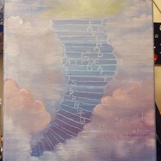 Oil painting of my stairway to heaven. :) xoxo