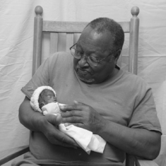 Isaiah with Granddaddy Simmons