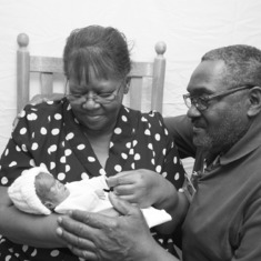 Isaiah with Grandma and Grandpa Patten