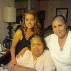 Fresno, Ca with her late mother-in-law to be Virginia and friend Trini