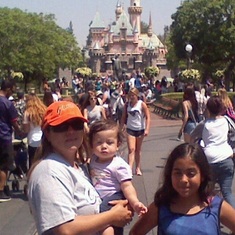 Anahiem, Ca at Disneyland with grand daughter Josephine and her daughter Fernanda