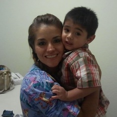 Fresno, Ca with her son Adrian (bonbon)