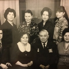 Nadezhda and the bottom right corner, with her family and relatives gathered as one (c.1980-1982)