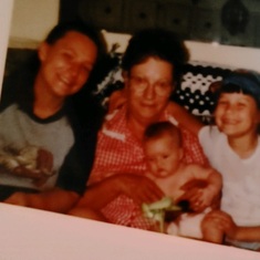 Baby Ivory, grandma, mom, & big sister 