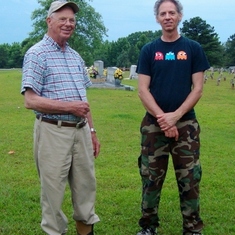 Gurson and nephew Marc, Pleasant Grove Baptist Church Cemetery, Broughton, AL, June 7, 2014