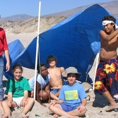 Jacinto at Jalama Beach Ca.  with his peers from The Over There 5th/6th Class.