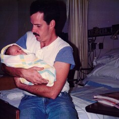 Jack becomes a daddy, Jackie born August 1987 (Hudson, NH)