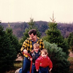 Picking out the perfect Christmas tree for mom, 1990