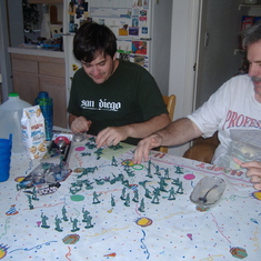 Aug 2007 - still playing little green army men with Jackie