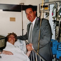 Waiting on his first grandchild's arrival. 1989