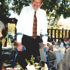 Jack standing at Jen's Wedding - August 2000
