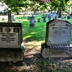 Westfield Cemetery, Side by side tombs of the two brothers (Robert and John) who emigrated our branch of the Croskery/coskery/crosgrove/Cosgrove line from Ireland 2013-09-18 14.12.44