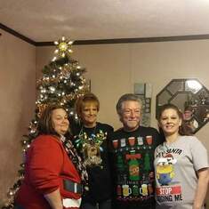 Me my Mom, my sister, and my Daddy.. our last Christmas with him