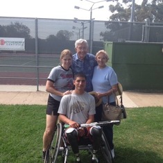 Raising money for Wounded Warriors to provide them with specialized wheelchairs so they could play tennis.