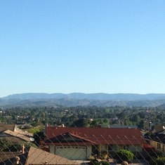 Jack's favorite view out of his back patio in San Diego, CA.  He said he could watch the mountains grow.