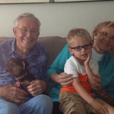 Jack & Dixie with Great Grandson, Ledger