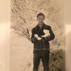 1940 Jack in the snow in Huntington, WV
