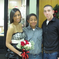 here they are ryan tashawn and desi. the day he got married