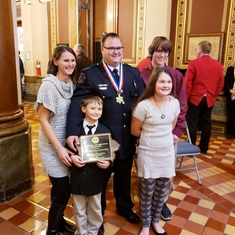 Beth and her family,  And received the Sullivan Brothers Award.