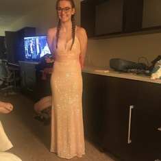Mallory Sue in her 1st prom dress. 2021