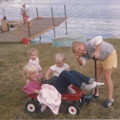Melissa, Bryan, Lindsay, and Ali at Nanny's Cabin