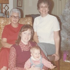 4 Generations Grandma Erna, Jackie, Penny, and Melissa