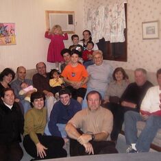 Jack with the entire family: five girls and their spouses, 9 grandchildren, and Auntie Dorothy.