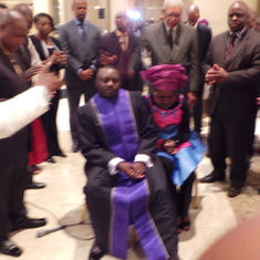 Jackson surrounded by pastors during his ordination as one of them. RIP