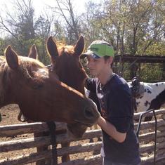 Jake with Horses Oct 22, 2012