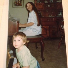 Jake playing piano with me.