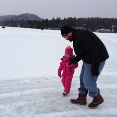Skating with Ava on Mirror Lake in LP