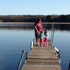 Fishing at our first home.