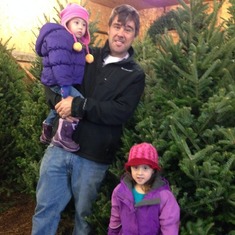 Picking out our Christmas tree.
