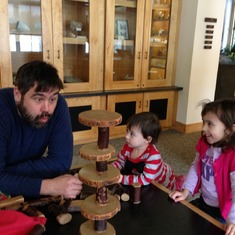 At The Wild Center in Tupper Lake. Love the way the girls look at their daddy.