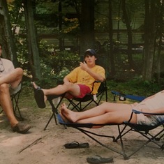 Jake, Josh, and Tori camping at Fair Haven on the Bluffs
